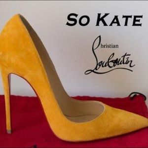 Christian Louboutin Yellow Suede So Kate size 36.5